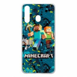 Чохол для Samsung A60 Minecraft Steve Alex And Dog - PrintSalon