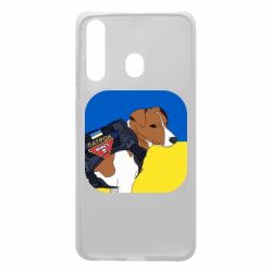 Чехол для Samsung A60 Патрон на фоне флага - PrintSalon