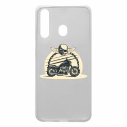 Чехол для Samsung A60 Skull and Bike - PrintSalon