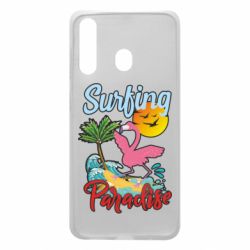 Чехол для Samsung A60 Surfing Paradise Flamingo - PrintSalon