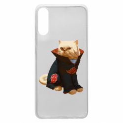 Чехол для Samsung A70 Akatsuki angry cat - PrintSalon