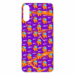 Чехол для Samsung A70 Among Us and grunge background - PrintSalon