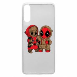 Чехол для Samsung A70 Baby Groot And Deadpool - PrintSalon