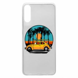 Чехол для Samsung A70 Car and sunset - PrintSalon