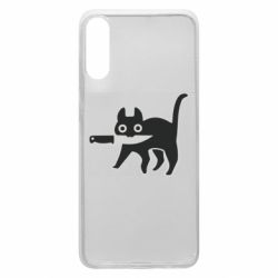 Чехол для Samsung A70 Cat with a knife - PrintSalon