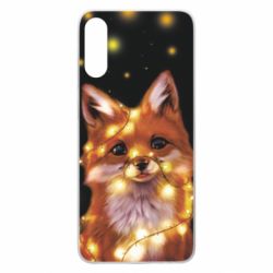 Чохол для Samsung A70 Fox And Christmas Lights - PrintSalon