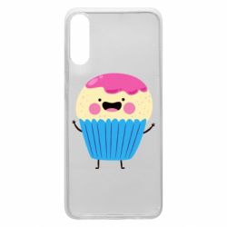 Чехол для Samsung A70 Funny cupcake with smile - PrintSalon