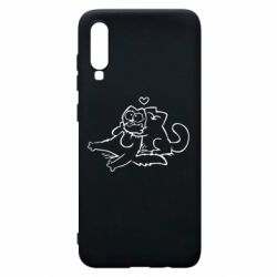 Чехол для Samsung A70 Кот Саймона Любовь - PrintSalon