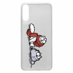 Чехол для Samsung A70 Кот Саймона Зима - PrintSalon