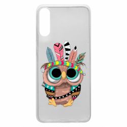 Чехол для Samsung A70 Little owl with feathers - PrintSalon
