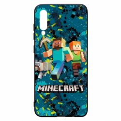 Чохол для Samsung A70 Minecraft Steve Alex And Dog - PrintSalon