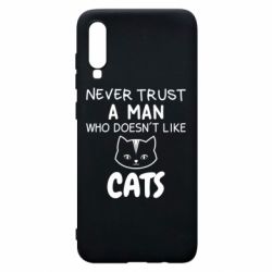 Чехол для Samsung A70 Не любит котов - не доверяй - PrintSalon