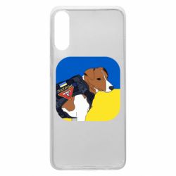 Чехол для Samsung A70 Патрон на фоне флага - PrintSalon