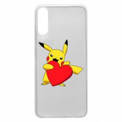 Чехол для Samsung A70 Pikachu Heart - PrintSalon