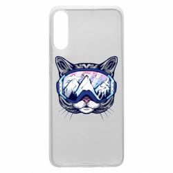 Чехол для Samsung A70 Snowboard Cat - PrintSalon