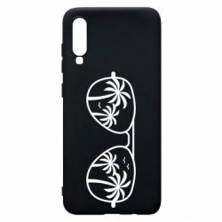 Чехол для Samsung A70 Sunglasses And Palm Trees - PrintSalon