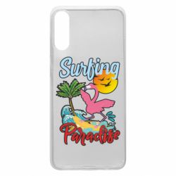 Чехол для Samsung A70 Surfing Paradise Flamingo - PrintSalon