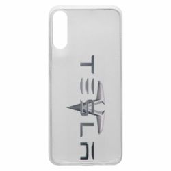 Чехол для Samsung A70 Tesla Car logo - PrintSalon