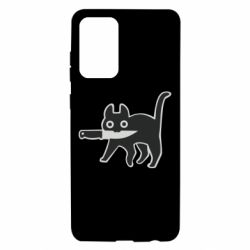 Чехол для Samsung A72 5G Cat with a knife - PrintSalon