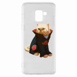Чехол для Samsung A8+ 2018 Akatsuki angry cat - PrintSalon