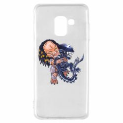Чехол для Samsung A8 2018 Alien vs Predator - PrintSalon