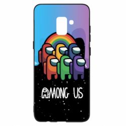Чехол для Samsung A8+ 2018 Among Us art paints - PrintSalon