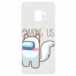 Чохол для Samsung A8+ 2018 Among us cute cat - PrintSalon