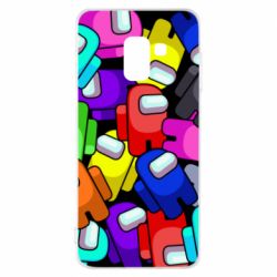 Чехол для Samsung A8 2018 Among us multicolored - PrintSalon