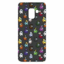Чехол для Samsung A8 2018 Among Us Pattern - PrintSalon