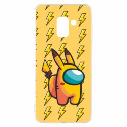 Чехол для Samsung A8 2018 Among Us - Pikachu skin - PrintSalon