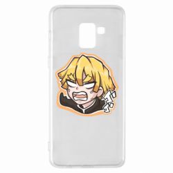 Чехол для Samsung A8+ 2018 Angry Zenitsu Agatsuma - PrintSalon
