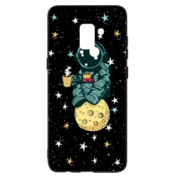Чохол для Samsung A8+ 2018 Astronaut and coffee - PrintSalon