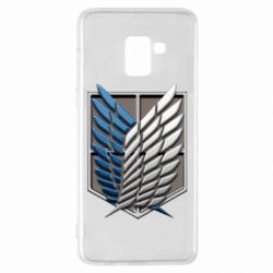 Чехол для Samsung A8+ 2018 Attack Titan Survey Corps Logo 3D