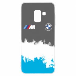 Чехол для Samsung A8 2018 BMW logo and gray background - PrintSalon