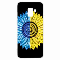 Чехол для Samsung A8+ 2018 Большой подсолнух Украина - PrintSalon