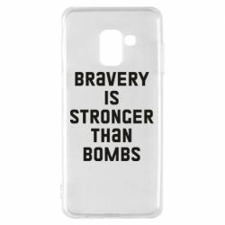 Чехол для Samsung A8 2018 Bravery is stronger - PrintSalon