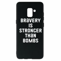 Чехол для Samsung A8+ 2018 Bravery is stronger - PrintSalon