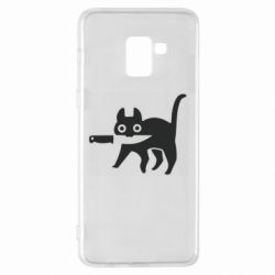 Чехол для Samsung A8+ 2018 Cat with a knife - PrintSalon