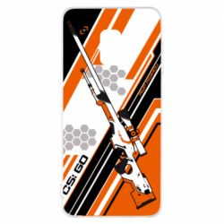 Чохол для Samsung A8 2018 CS: GO AWP Asiimov Skin - PrintSalon
