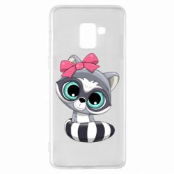 Чехол для Samsung A8+ 2018 Cute raccoon - PrintSalon
