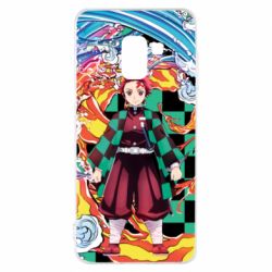 Чехол для Samsung A8 2018 Demon Slayer Kimetsu No Yaiba