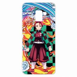 Чехол для Samsung A8+ 2018 Demon Slayer Kimetsu No Yaiba - PrintSalon
