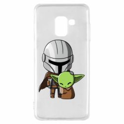Чехол для Samsung A8 2018 Din Djarin And The Child - PrintSalon