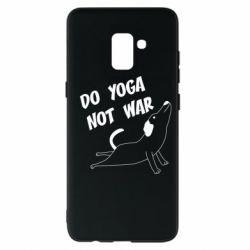 Чехол для Samsung A8+ 2018 Do yoga not war - PrintSalon
