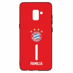 Чехол для Samsung A8+ 2018 FC Bayern. Твоя фамилия, номер (англ.) - PrintSalon