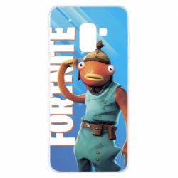 Чехол для Samsung A8 2018 Fishstick And Fortnite Logo