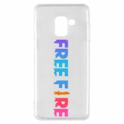 Чехол для Samsung A8 2018 Free fire gradient logo - PrintSalon