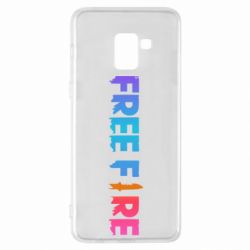 Чехол для Samsung A8+ 2018 Free fire gradient logo - PrintSalon