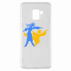 Чехол для Samsung A8+ 2018 Гопак. Девушка и парень - PrintSalon