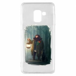 Чехол для Samsung A8 2018 Хагрид в лесу - PrintSalon